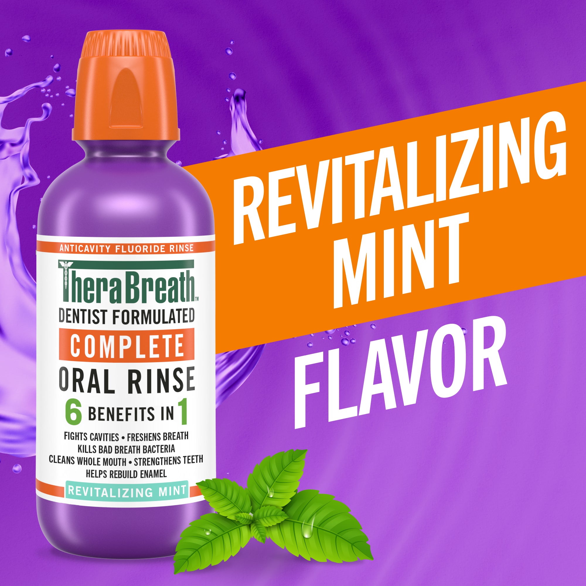TheraBreath Complete Mouthwash. 6-in-1 Bene?ts. Alcohol-Free. Revitalizing Mint - Image 4