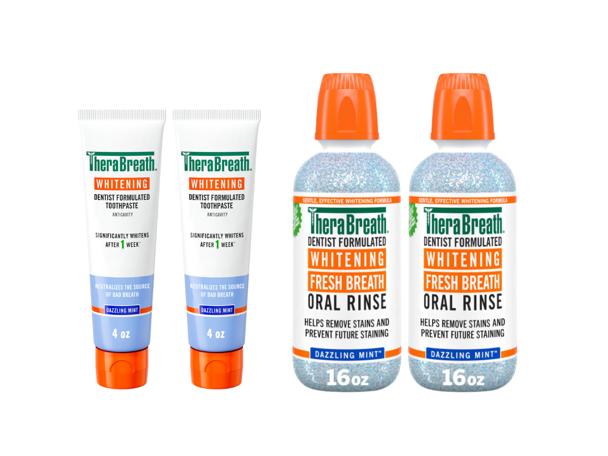 TheraBreath Whitening Oral Rinse & Toothpaste Bundle